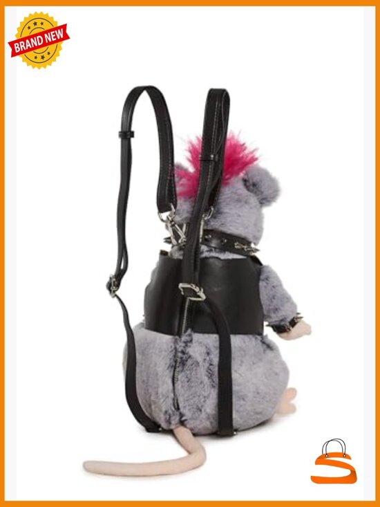 Plush Possum Backpack with Studs & Adjustable Straps main image 4